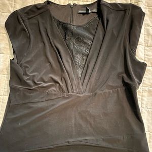 White House black market black short sleeve blouse